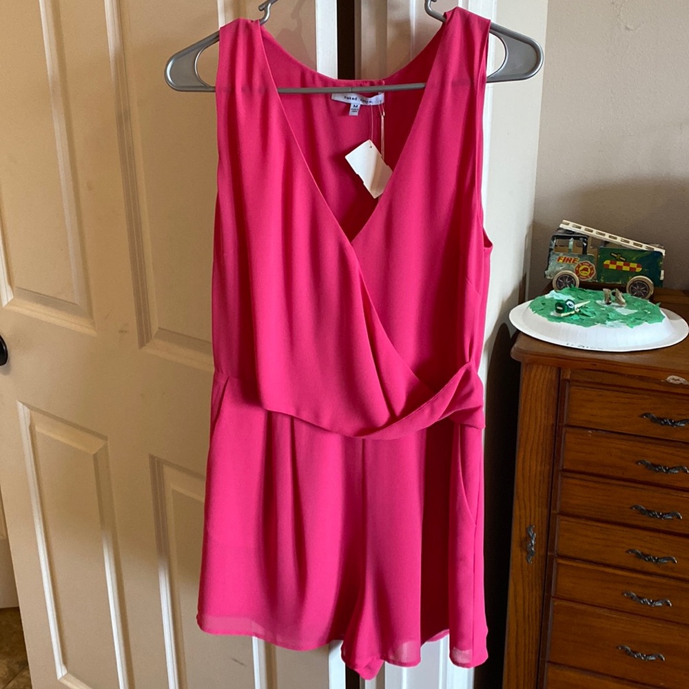 Hot pink romper
